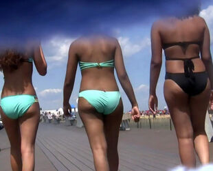 Beach hidden camera, i go after slowly.Three Latina Nubile