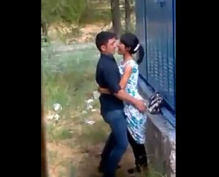 Teenage duo from Spain having intercourse in public park
